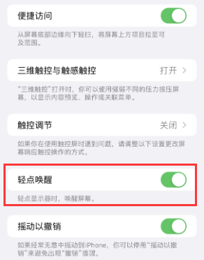 清丰苹果授权维修站分享iPhone轻点无法唤醒怎么办 